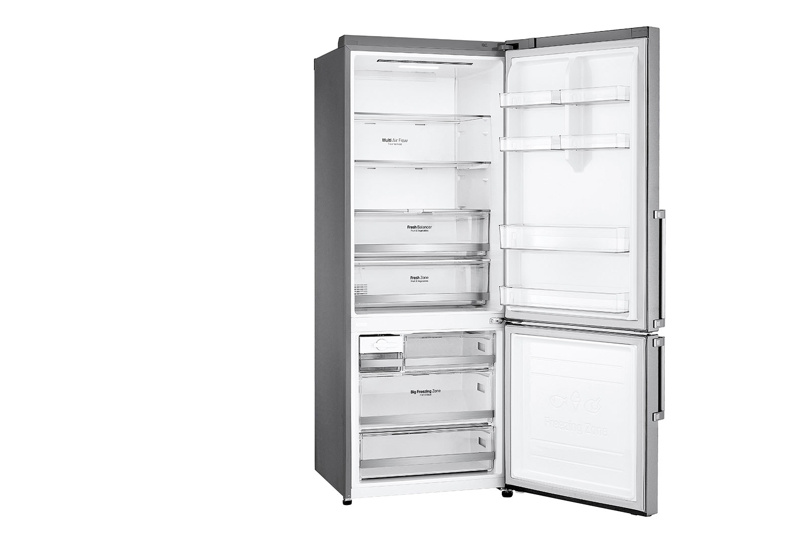 LG Geladeira Smart LG Bottom Freezer Inverter 451 litros com Nature Fresh™ e LG ThinQ®, GC-B659BSB
