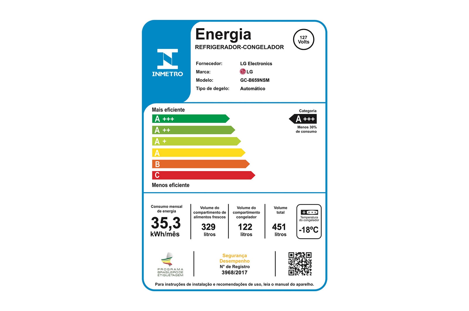 LG Geladeira Smart LG Inverter Bottom Freezer 451 litros - GC-B659NSM1 - Compressor Inverter, GC-B659NSM1