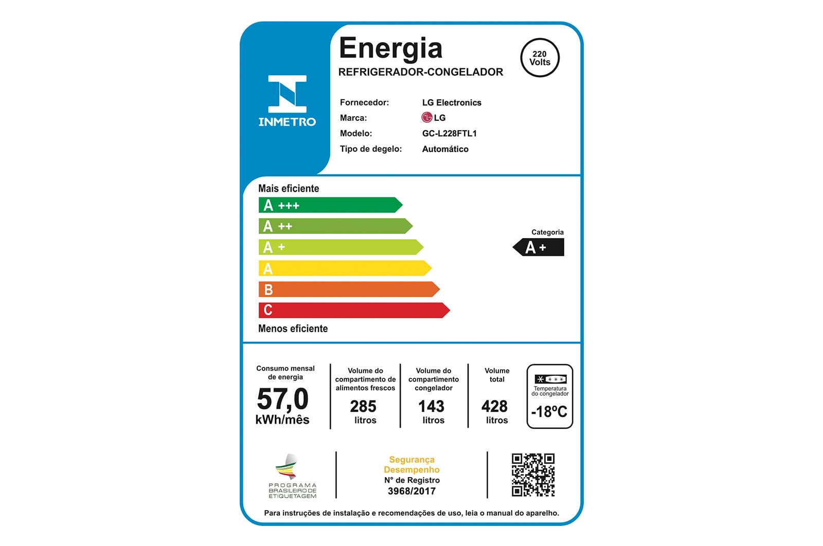 LG Geladeira Smart LG French Door 428 litros - GC -L228FTL1 - Motor Inverter, GC-L228FTL1