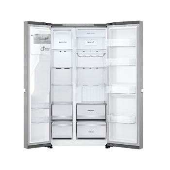LG Geladeira Smart LG Side by Side UVnano™ 611 litros Motor Inverter Aço Escovado 127V - GC-L257SLPL, GC-L257SLPL, Porta aberta