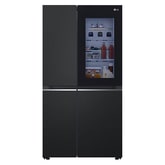 Geladeira Smart LG Inverter Side by Side InstaView 647 litros Cor Black Inox 220v - GC-V257SQV2