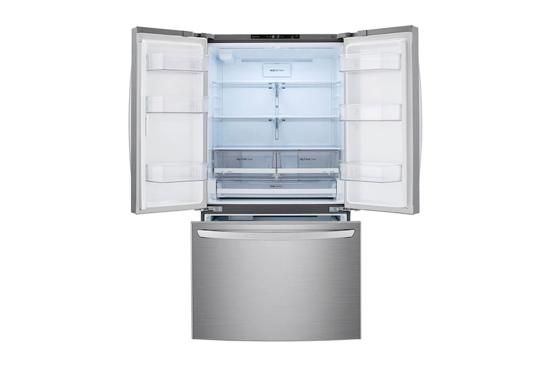 LG Geladeira LG French Door 695 L - GM-B298NLNH - Compressor Inverter - 220v, GM-B298NLN1, Porta aberta