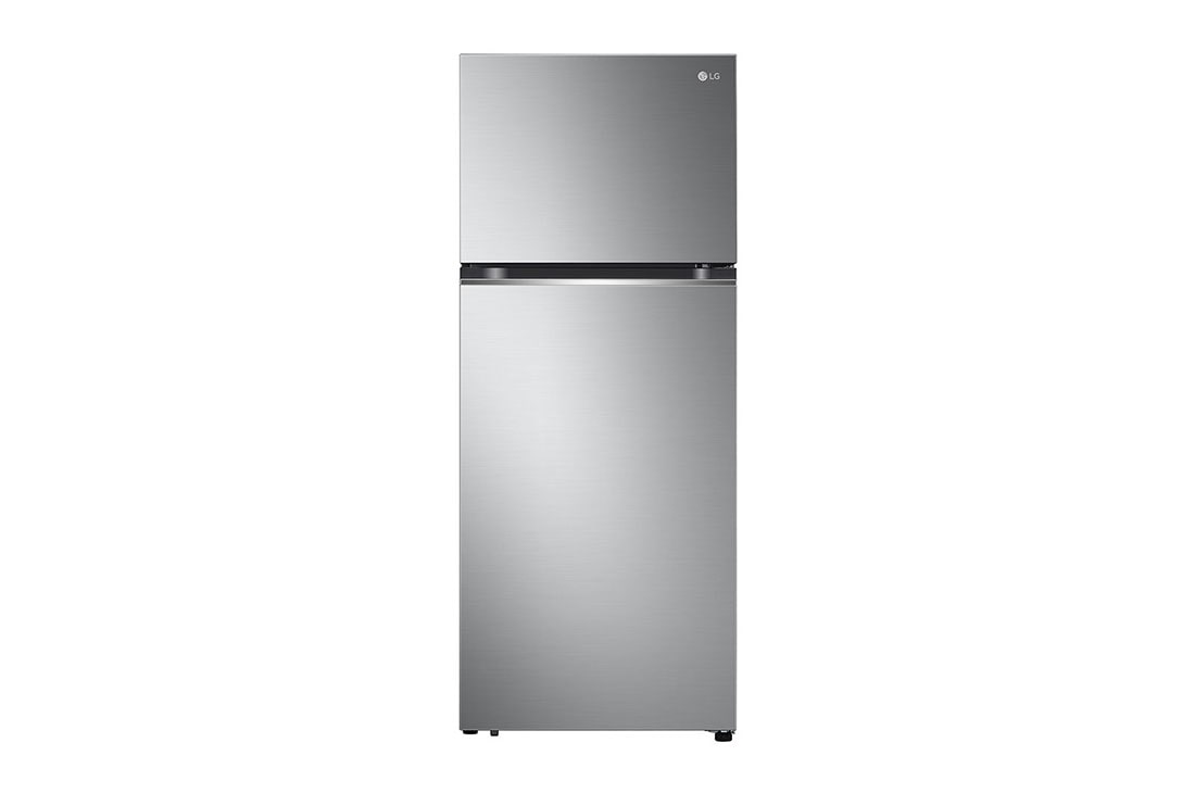 Vista frontal de Geladeira duplex Top Freezer 395L 110V GN-B392PLMB , Inverter,  2 portas,  A+++, Inox