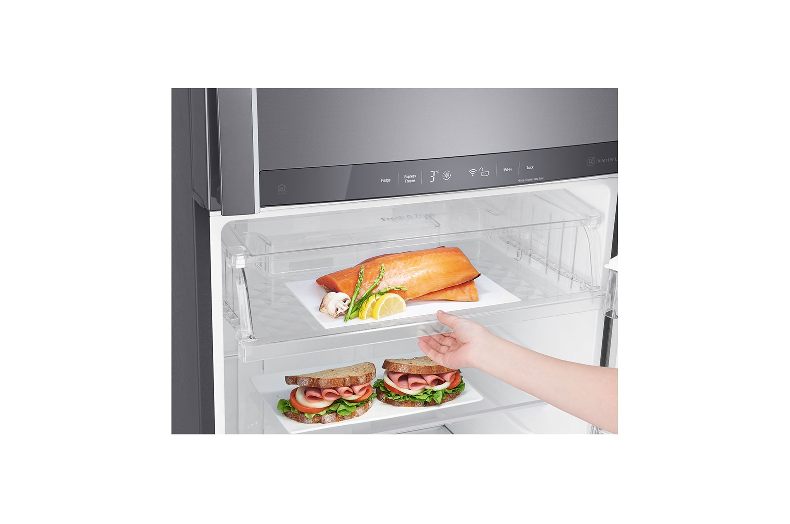 LG Geladeira Smart Top Freezer 506 litros com Door Cooling+™ e Hygiene Fresh+™, GT51BPP