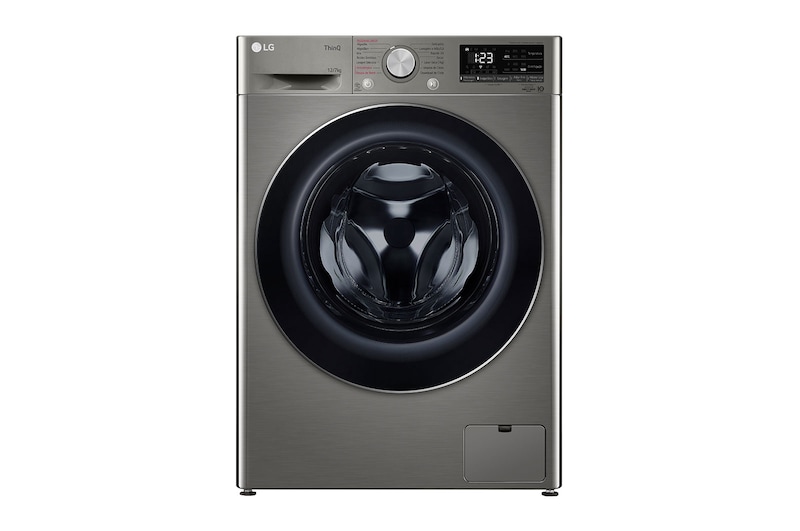 Vista frontal de Lava e Seca LG Smart VC4 12kg Inox Look com Inteligência Artificial AIDD™ (CV5012PC4) - 127v CV5012PC4