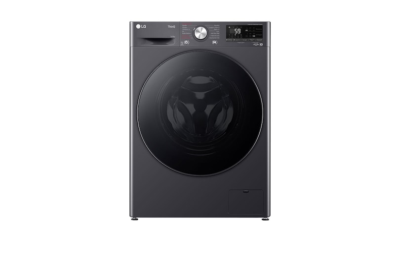 Vista frontal de Lava e Seca LG Smart VC4 14kg Titanium com Inteligência Artificial AIDD™ (CV5014MC4) - 127V CV5014MC4