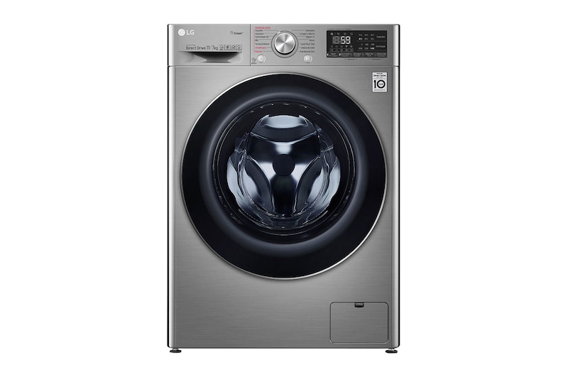 LG Lava e Seca Smart VC3 11kg Aço Escovado 127V, CV7011TC4