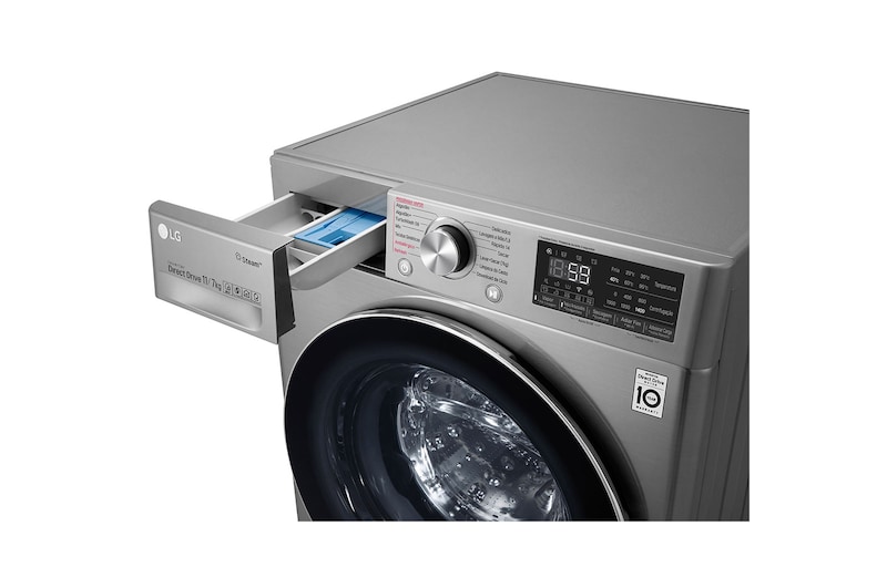 LG Lava e Seca Smart VC3 11kg Aço Escovado 127V, CV7011TC4