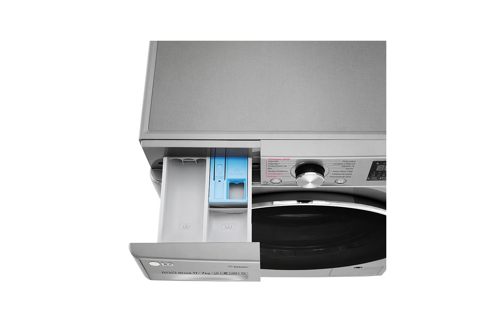 LG Lava e Seca Smart VC3 11kg Aço Escovado 127V, CV7011TC4