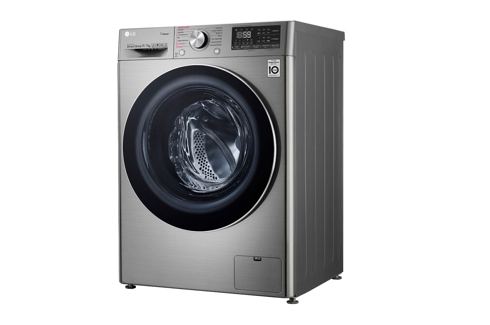 LG Lava e Seca Smart VC3 11kg Aço Escovado 127V, CV7011TC4