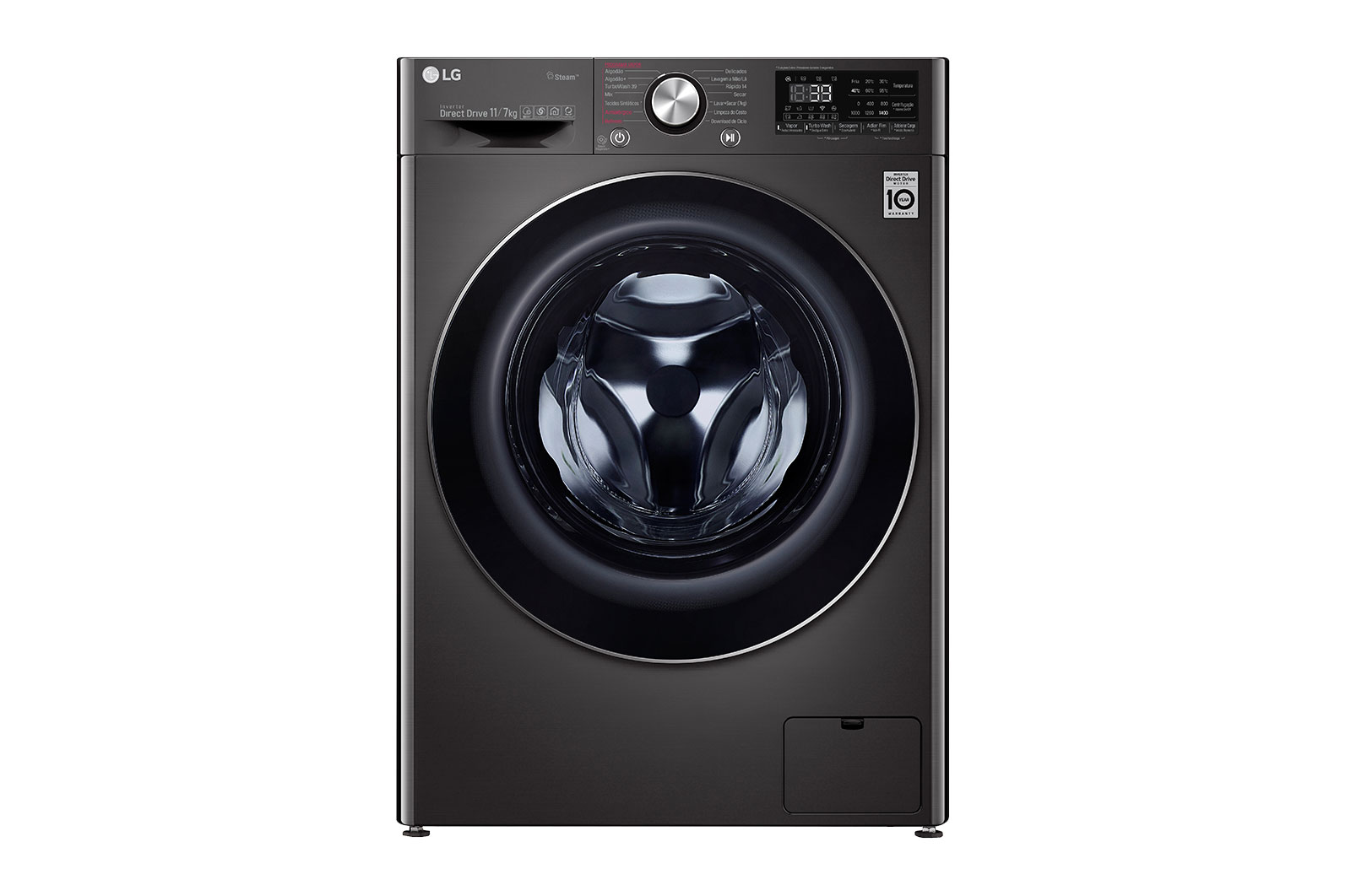 LG Lava e Seca Smart LG VC2 11kg 220V Aço Escovado Preto com Inteligência Artificial AI DD™ CV9011EC4A, CV9011EC4A