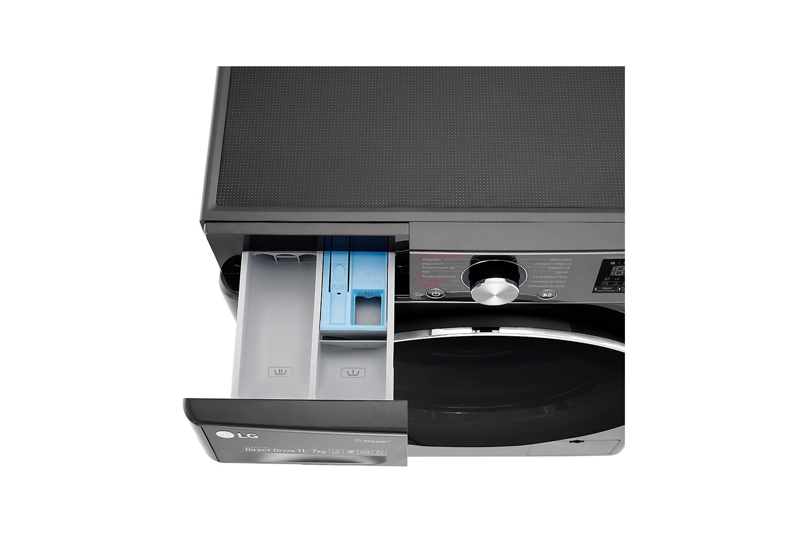 LG Lava e Seca Smart LG VC2 11kg 220V Aço Escovado Preto com Inteligência Artificial AI DD™ CV9011EC4A, CV9011EC4A