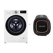 LG  Combo Lava e Seca Smart LG VC2 14kg 220V Branca + Caixa de Som Portátil LG XBOOM Go XG5, CV9014WC2A.XG5S