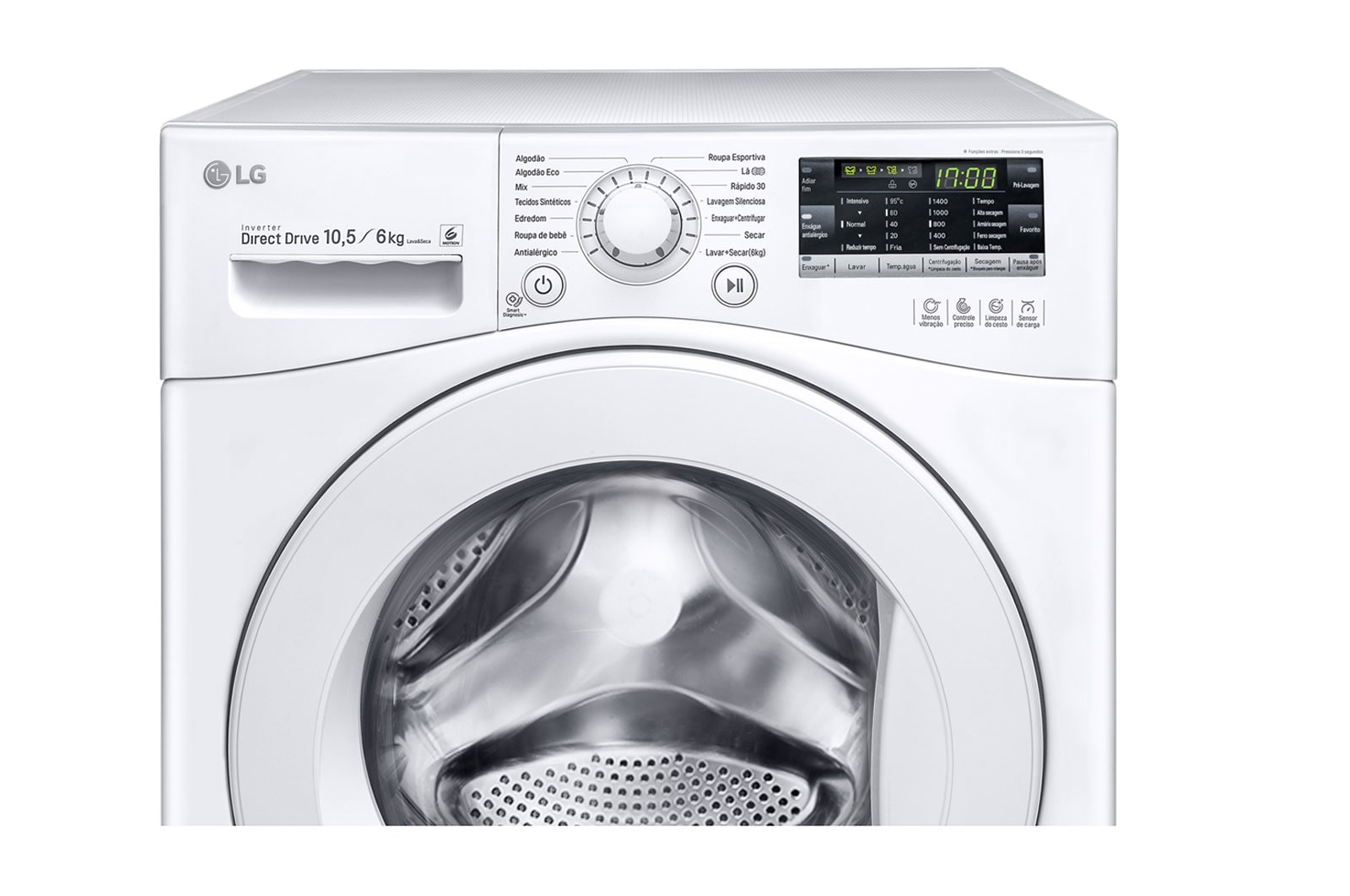 LG Lavadora Lava e Seca 10,5kg 220V com 6 Motion DD e Painel Touch, WD10WP6A