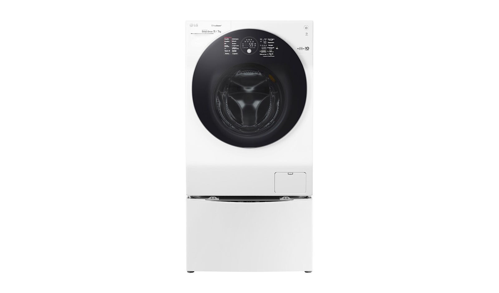 LG Lavadora Lava e Seca Smart TWINWash 11kg + 2kg 220V com TrueSteam Branca, WD11WCS6A,WD2100CWA
