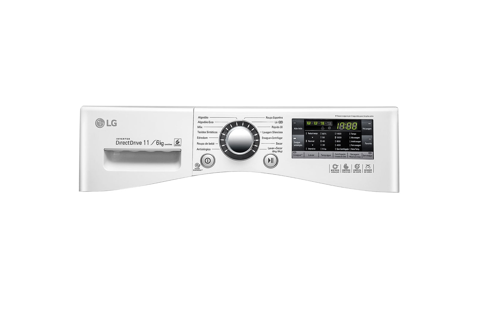 LG Lava & Seca 11kg com 6 Motion DD e Painel Touch – Branca, WD11WP6(A)