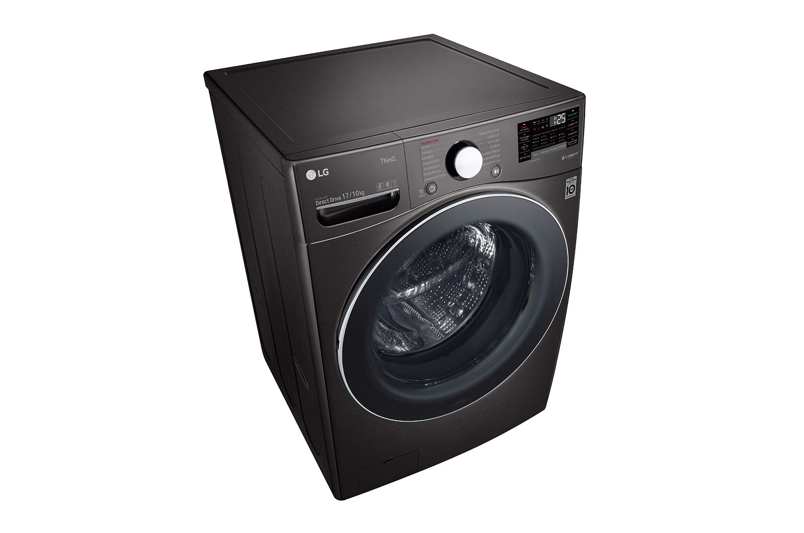 LG Lava e Seca Smart LG 17kg Aço Escovado Preto com Conectividade Wi-Fi ThinQ - WD17BV2S6B - 127v, WD17BV2S6B