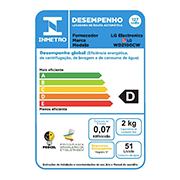 LG Lavadora Smart TWINWash Mini 2kg 127V com 3 Motion Branca, WD2100CW