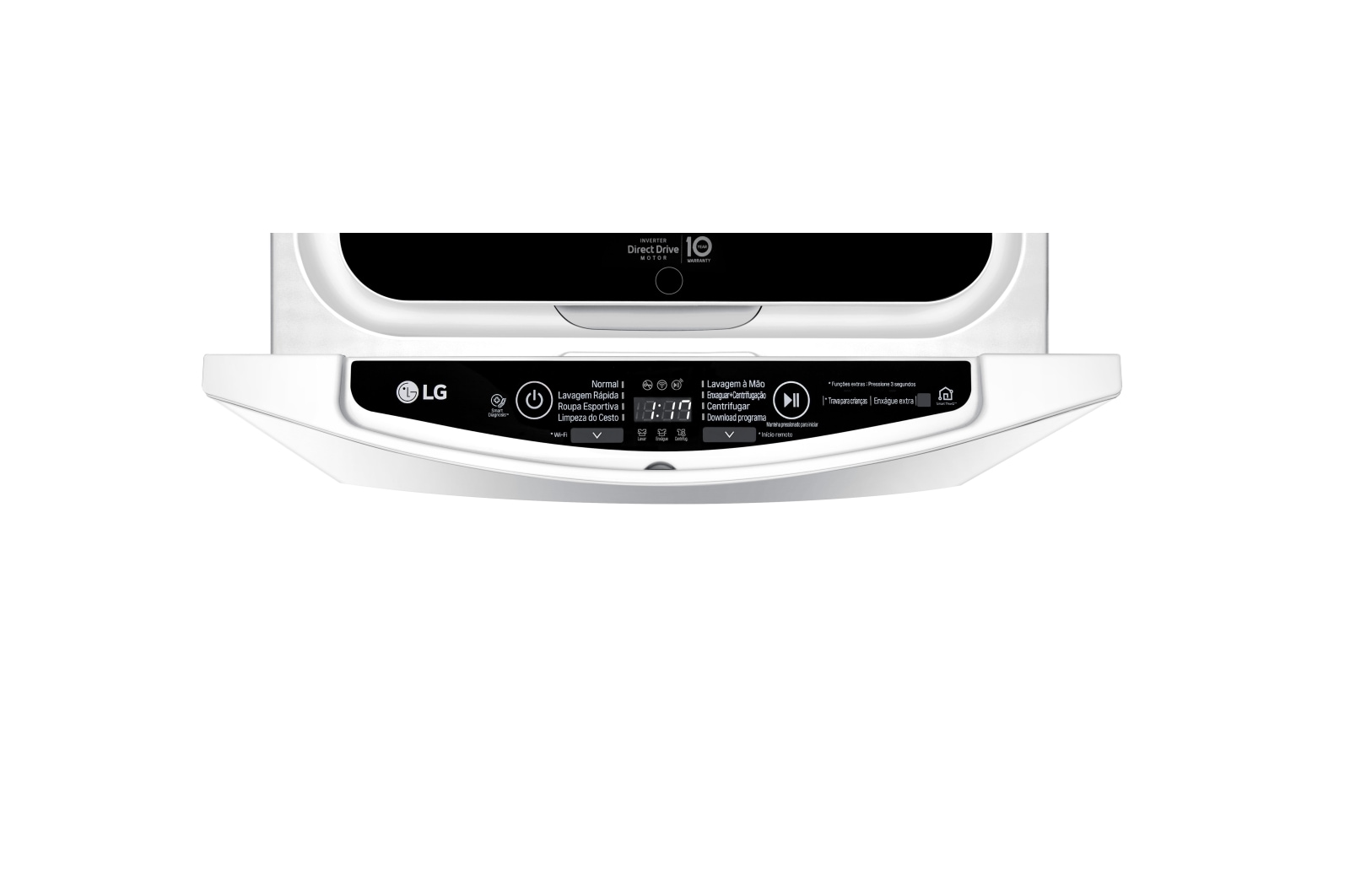 LG Lavadora Smart TWINWash Mini 2kg 127V com 3 Motion Branca, WD2100CW