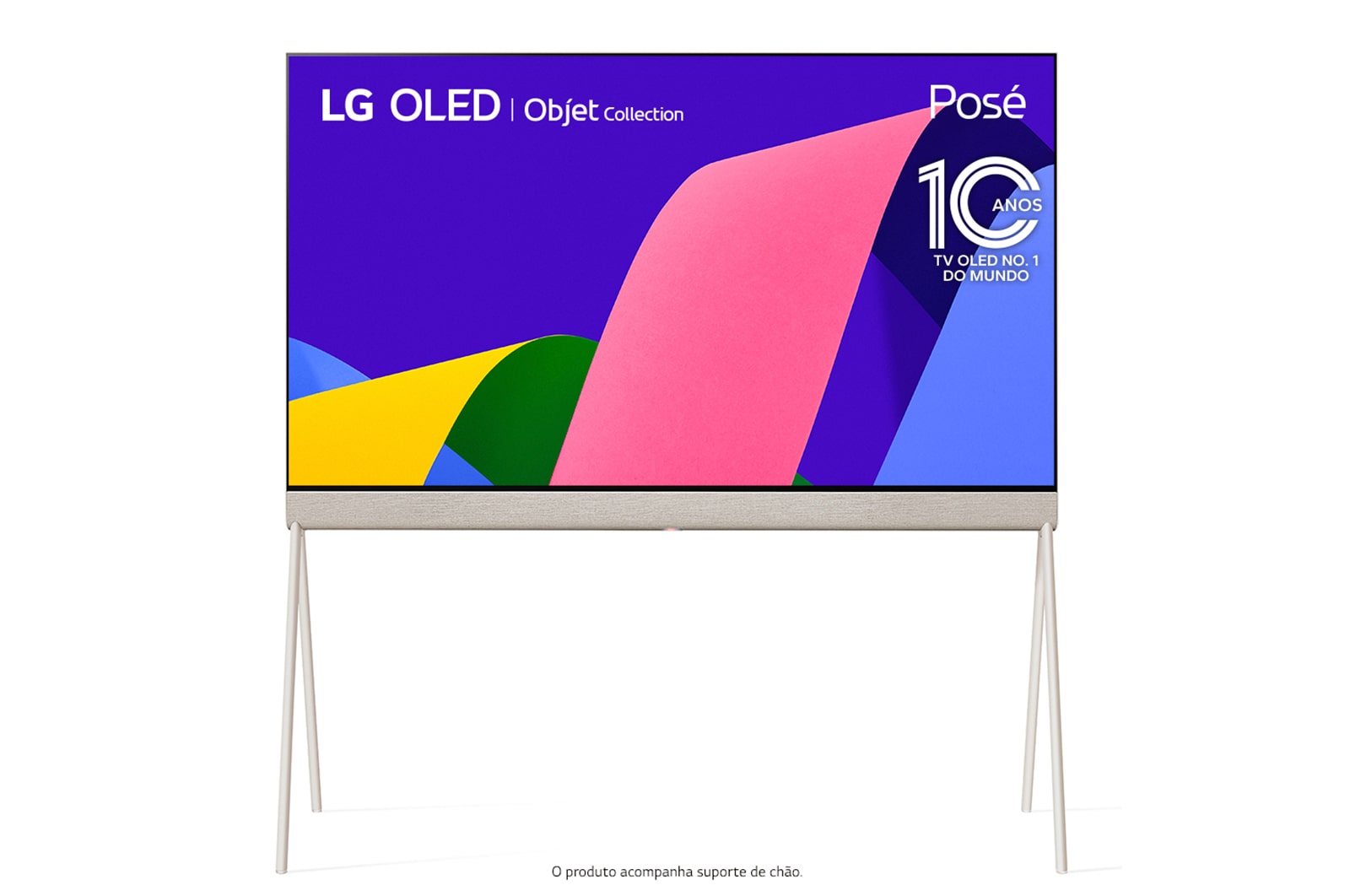 LG Combo Smart TV LG OLED Evo Objet Collection Posé 55'' 4K 55LX1QPSA + Ar-Cond LG Dual Inverter Voice +AI 9.000 BTU Quente/Frio, 55LX.S3-W09A