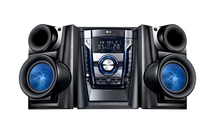 LG Mini System potente com caixas-acústicas inclinadas para melhor propagação do som, MCD605