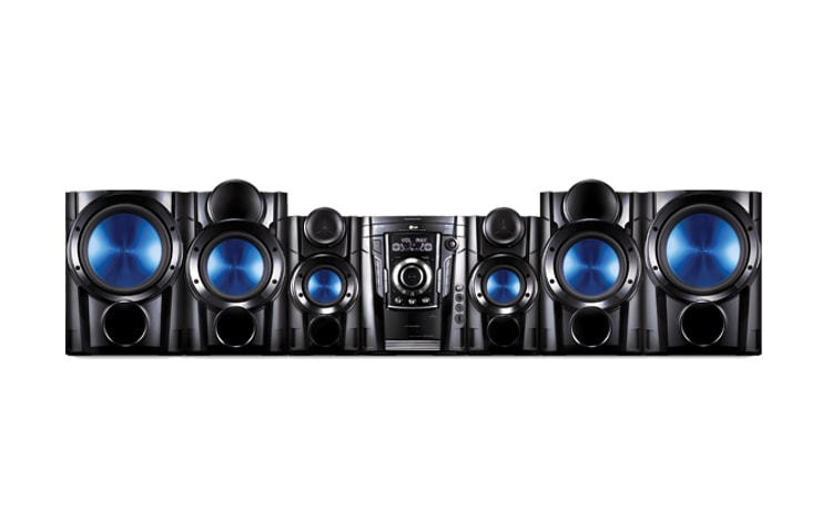 LG Mini System potente com caixas-acústicas inclinadas para melhor propagação do som, MCV904
