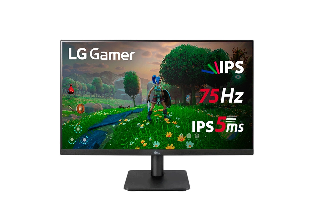 LG Monitor Gamer LG 23,8” IPS Full HD 1920x1080 75Hz 5ms (GtG) HDMI AMD FreeSync Dynamic Action Sync 24MP400-B, Vista frontal, 24MP400-B, thumbnail 1