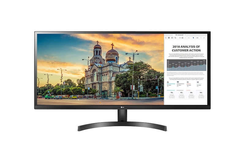 LG Monitor UltraWide™ LG 29" 21:9 Full HD IPS com Screen Split 2.0, 29WK500-P