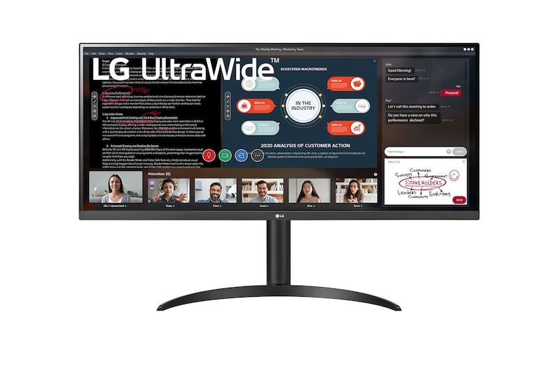 LG Monitor LG UltraWide 34'' IPS Full HD 2560x1080 75Hz 5ms (GtG) HDR10 HDMI AMD FreeSync Dynamic Action Sync 34WP550-B, 34WP550-B
