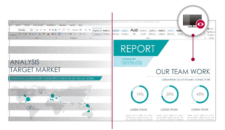 O Flicker Safe reduz a cintilação invisível na tela e proporciona um ambiente de trabalho confortável para os seus olhos.