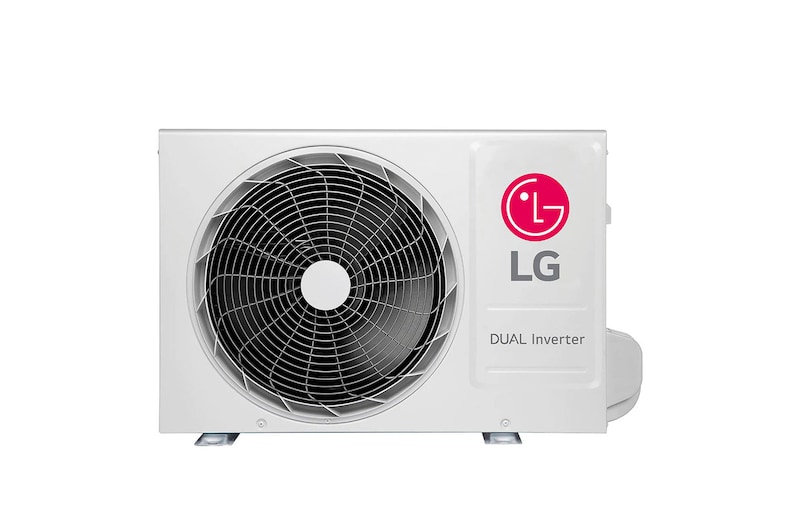 Condensadora do Ar-Condicionado LG AI Dual Inverter Voice 9.000 BTU Frio 127V modelo S3-Q09AA31B visto de frente