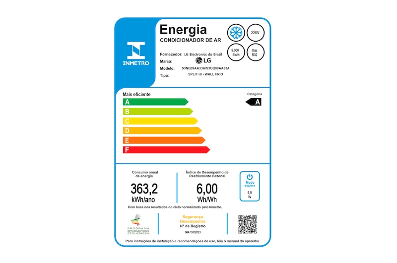 LG Ar-Condicionado LG AI Dual Inverter Voice 9.000 BTU Frio 220V, S3-Q09AA33A