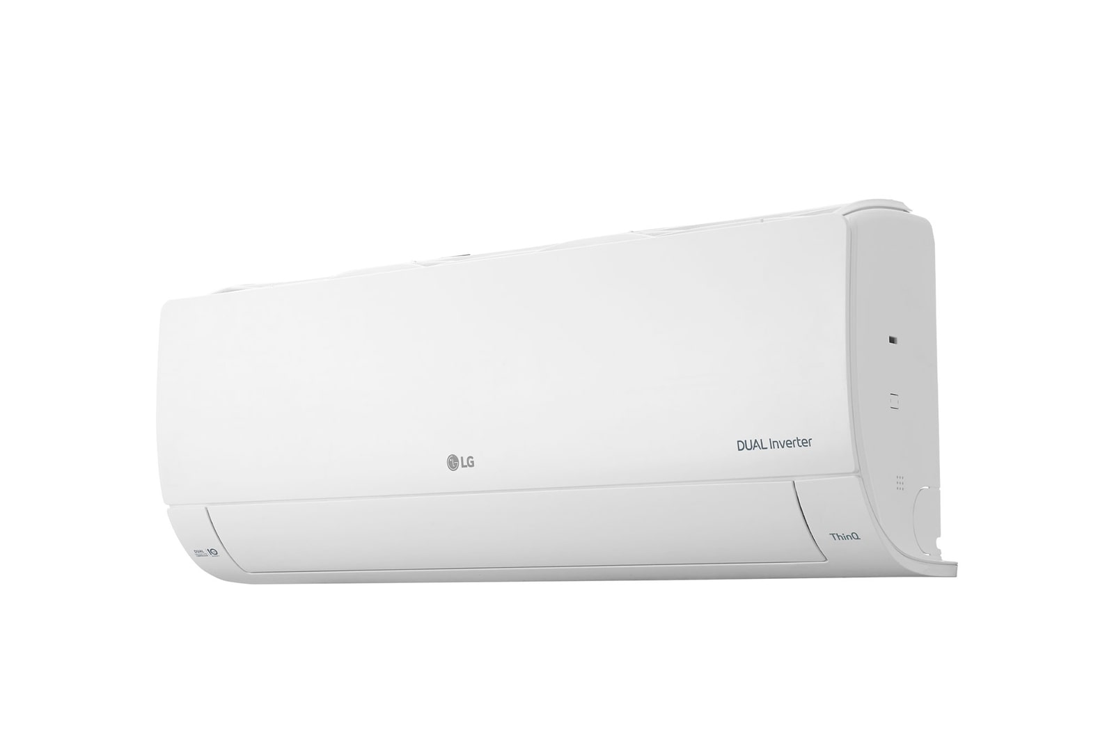 Evaporadora do Ar-Condicionado LG AI Dual Inverter Voice 9.000 BTU Frio 220V modelo S3-Q09AA33A visto de frente com a aleta fechada