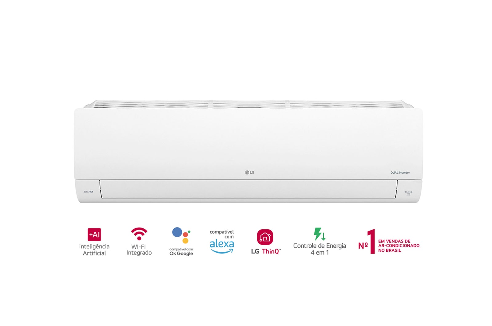 LG Ar-Condicionado LG Dual Inverter Voice +AI 18.000 BTU Frio 220V, S3-Q18KL31B