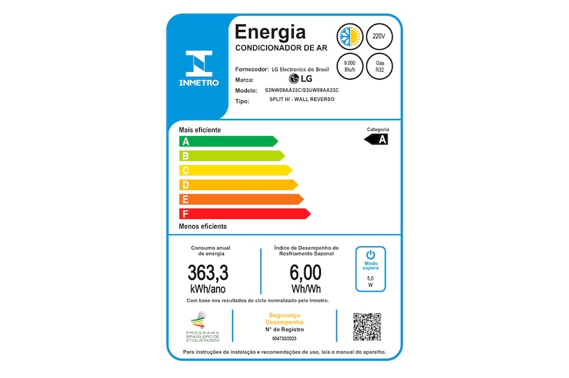 LG Ar-Condicionado LG AI Dual Inverter Voice 9.000 BTU Quente/Frio 220V, S3-W09AA33C