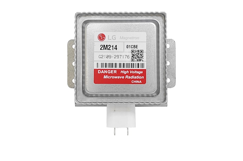 Vista frontal de Magnetron 2M214 -39F Forno Micro-ondas LG MS3052R, MH7058GA, MH7053R - 6324W1A003E 6324W1A003E