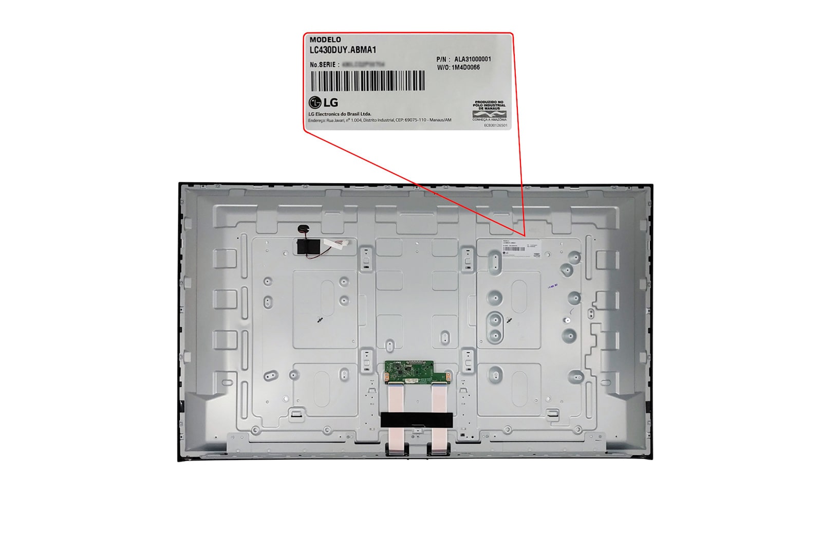 LG Tela de cristal líquido (Módulo) TV LG 43LM6300PSB, 43LM631C0SB, 43LM6370PSB - ALA31000001, ALA31000001