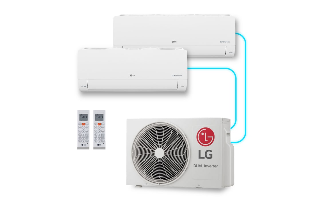 LG Ar-Condicionado LG Dual Inverter Voice +AI Bi-Split Frio (Evaporadoras 9.000+12.000 BTU) 220V, S32Q16SA212