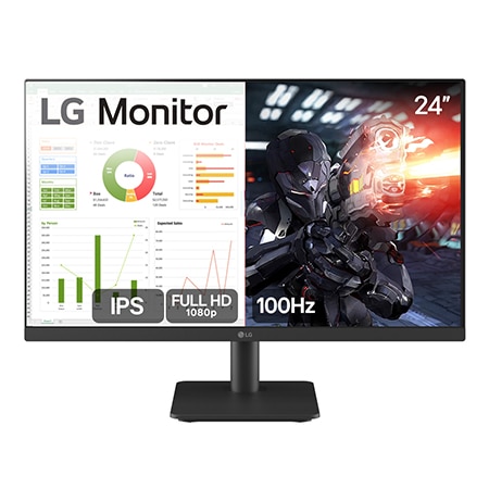 Monitor LG 24” IPS, Full HD, 100Hz, HDMI, Ajuste de Inclinação - 24MS500-B