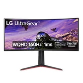 Monitor Gamer LG UltraGear Curvo 34” WQHD UltraWide 3440x1440 160Hz 1ms (MBR) HDR10 AMD FreeSync HDMI 34GP63A-B