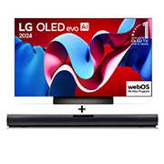 LG Combo Smart TV LG OLED evo AI C4 4K 48" 2024 + SoundBar LG SQC1, OLED48C4.SQC1