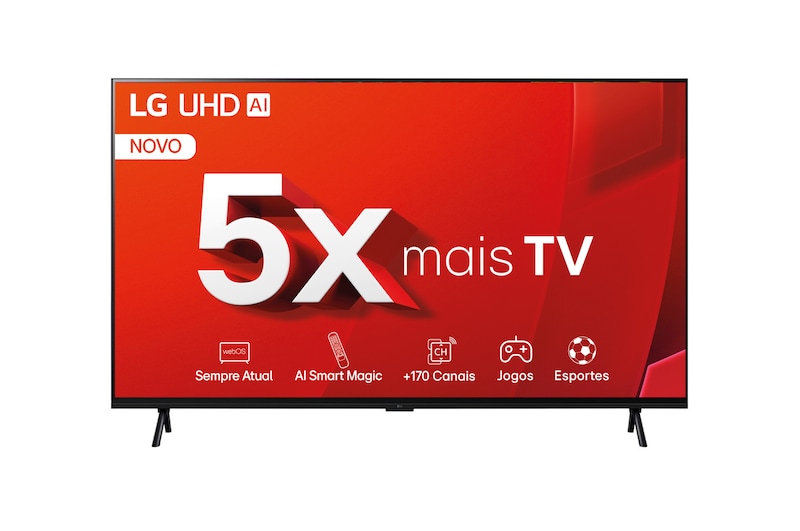 Vista frontal de Smart TV LG UHD AI Super Slim UT9050 98” 4K 98UT9050PSA