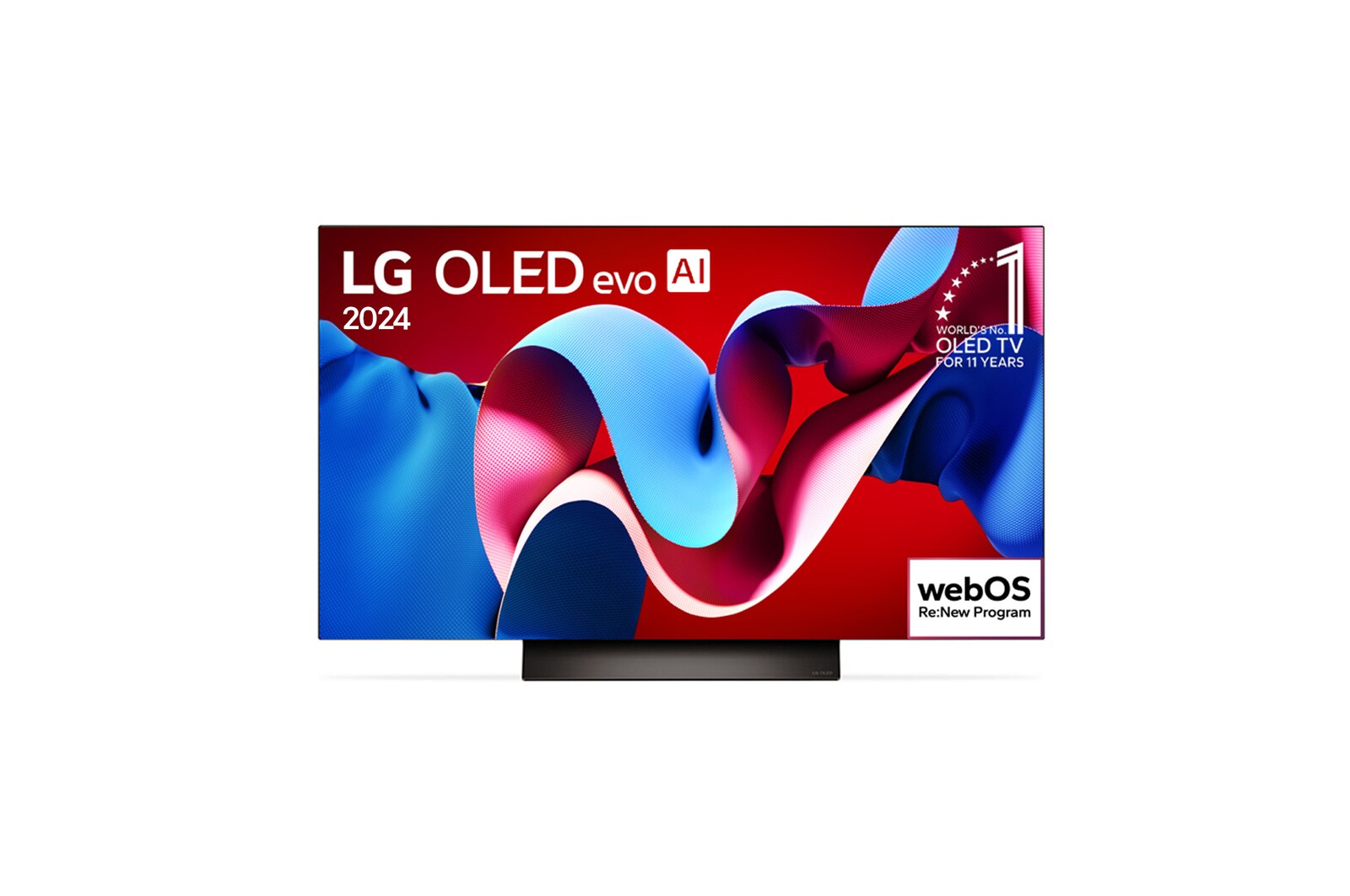 Front view of TV