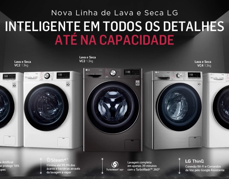 LG Lava e Seca Smart 13kg : Inteligente até na capacidade