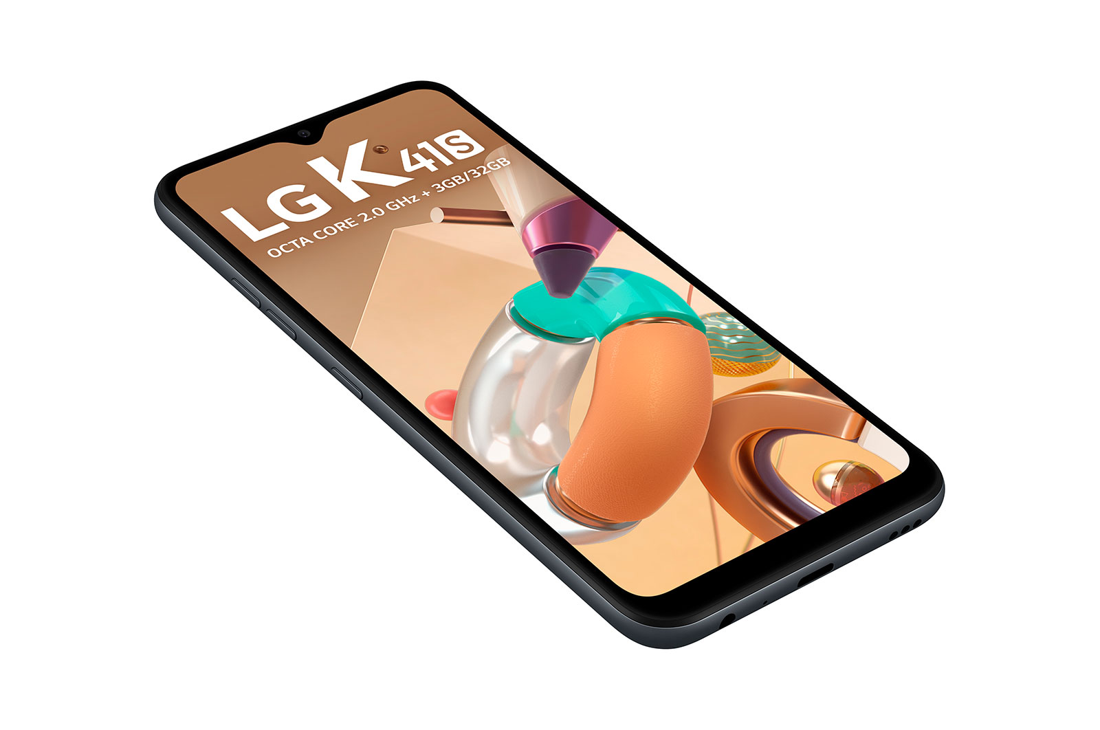 LG Smartphone LG K41S - 4 câmeras, Bateria de 4.000 mAh, Memória de 3GB/32GB, Tela 6.5'' HD+, LMK410BMW