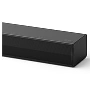 Front view of LG Soundbar S60TR's side corner