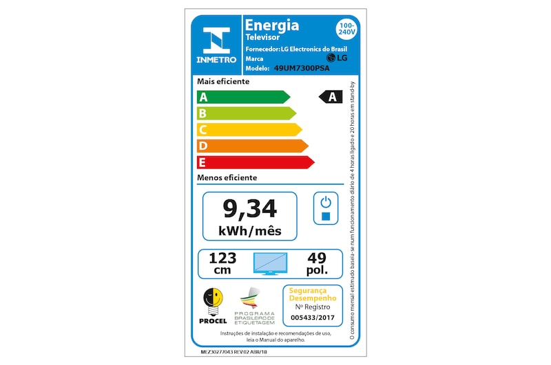 LG Smart TV LG 49" UHD 4K - HDR Ativo, ThinQ AI Inteligência Artificial, Painel IPS, DTS Virtual X:, 49UM7300PSA