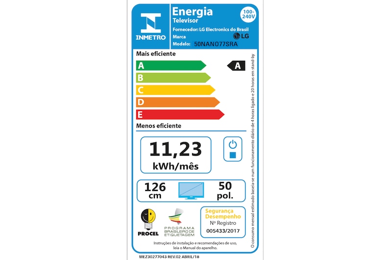 LG Smart TV LG NanoCell NANO77 50" 4K, 2023, 50NANO77SRA