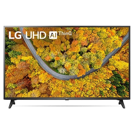Vista frontal da TV LG UHD