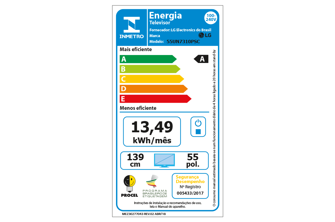 LG Smart TV LG 55" 4K, UHD, Wi-Fi, Bluetooth, HDR, Inteligência Artificial ThinQ AI, Google Assistente, Alexa , 55UN7310PSC